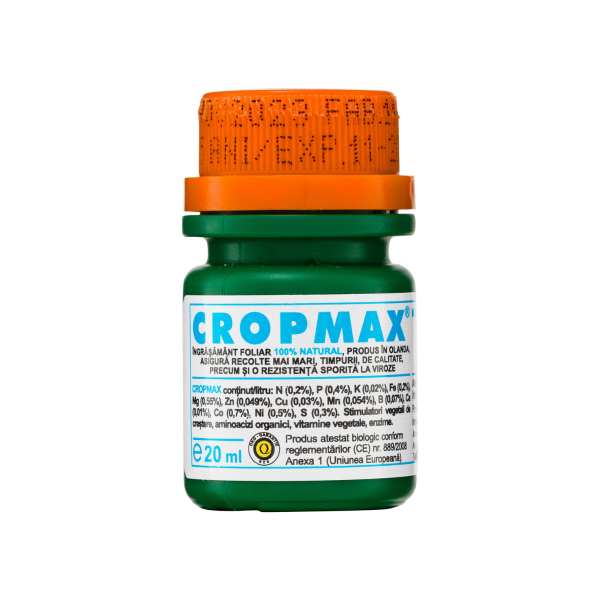 Cropmax 20 ml – Biostimulator natural pentru stimularea creșterii plantelor și creșterea producției